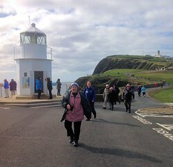 Visitor Services Assistants provide a welcome at the Muckle Roe Light
